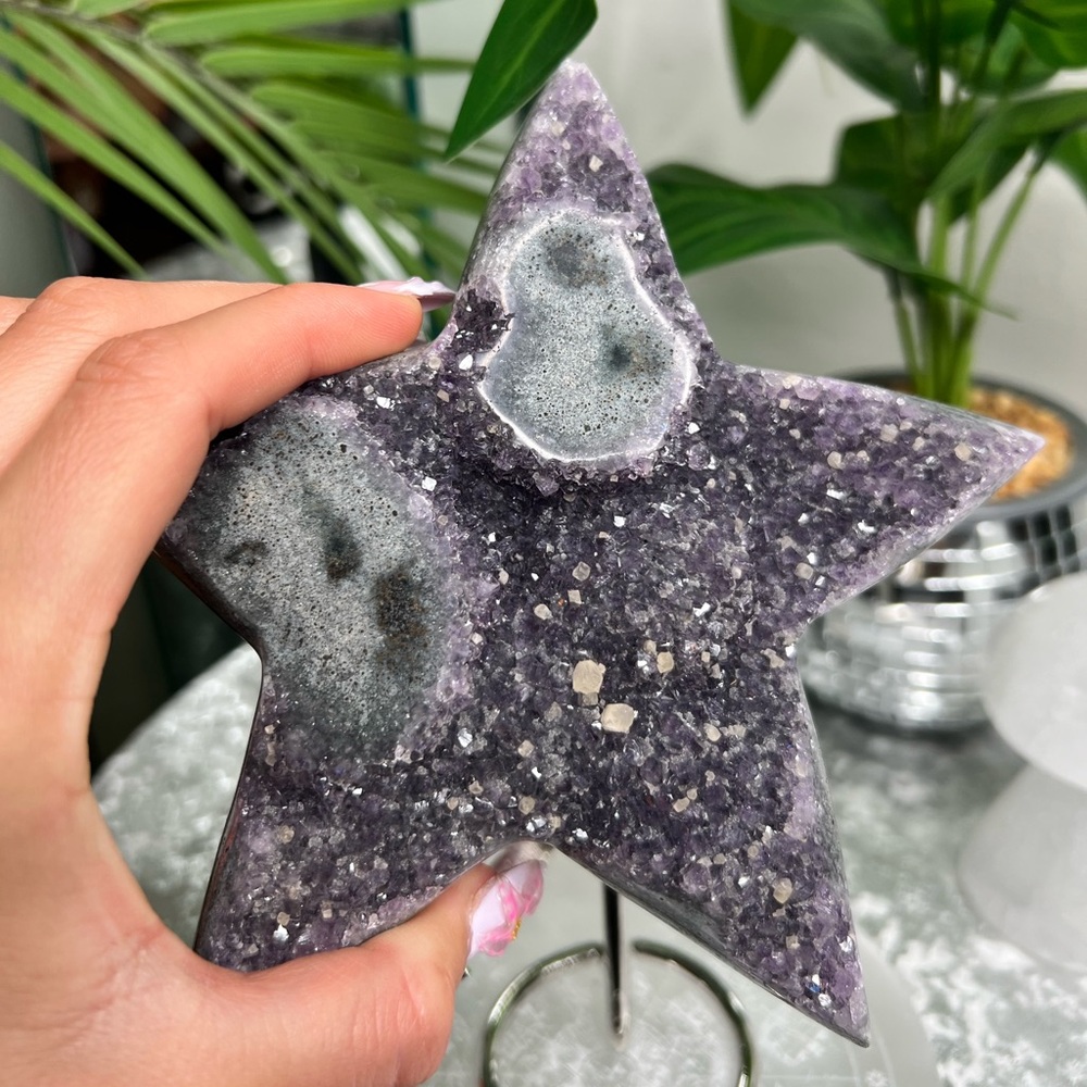 Amethyst Starfish Carving- ASC1 - Picture 4 of 7